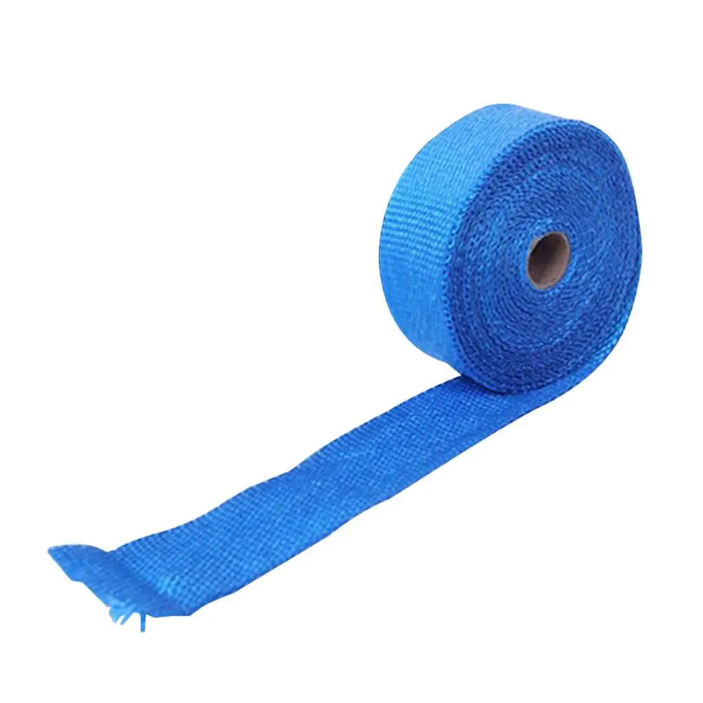 5M Car Motorcycle Exhaust Wrap Pipe Header Heat Wrap Turbo Heat Exhaust Thermal Wrap Tape Titanium Stainless Steel Ties