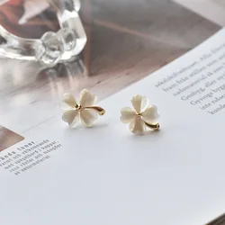 Clover Earrings No Hole Ear Clips Lovely Sweet Flowers Clip Earring Without Piercing Minimalist Earrings Jewelry CE176