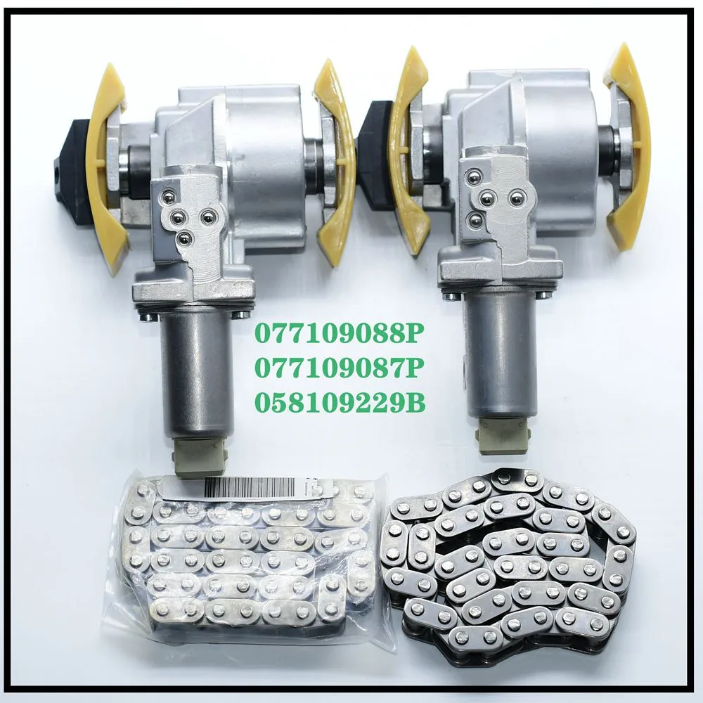 

Left and right camshaft synchronous tensioner & transmission chain For Phaeton A6 S6 A8 S8 077109087P 077109088P 058109229B