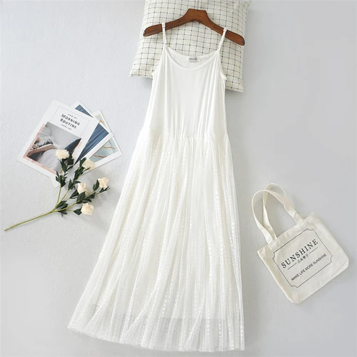 초박형 아이스 실크 안감 바텀 스커트, 45/60cm, 안전 언더 스커트, 나일론, 약간의 투명, Hanfu 페티코트, 하프 슬립 