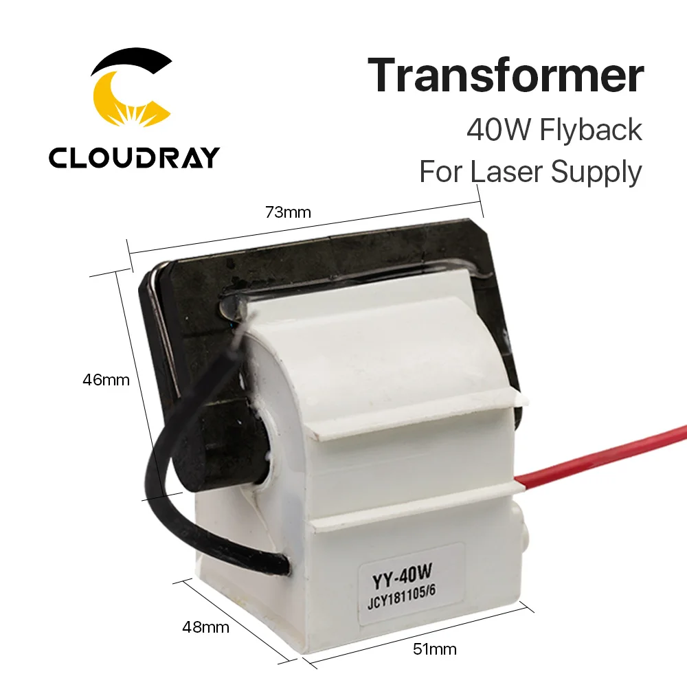 Cloudray 40W High Voltage Flyback Transformer Model B for CO2 40W Laser Power Supply