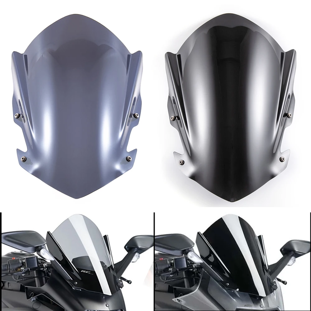 For RC 125 200 390 Motorcycle Windscreen Windshield Shield Screen For RC125 RC200 RC390 2014-2020