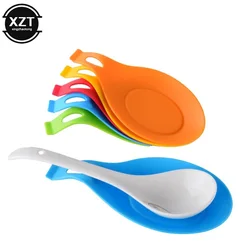 Silicone Spoon Rest Pad Multifunction Spoon Holder Mat Food Grade Silica Gel Spoon Put Mat Device  Kitchen Dishes Accessories