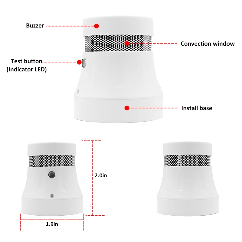 CPvan-alarma de humo Tuya de alta sensibilidad, protección contra incendios, Detector de humo Wifi, combinación de humo, sistema de seguridad para el hogar