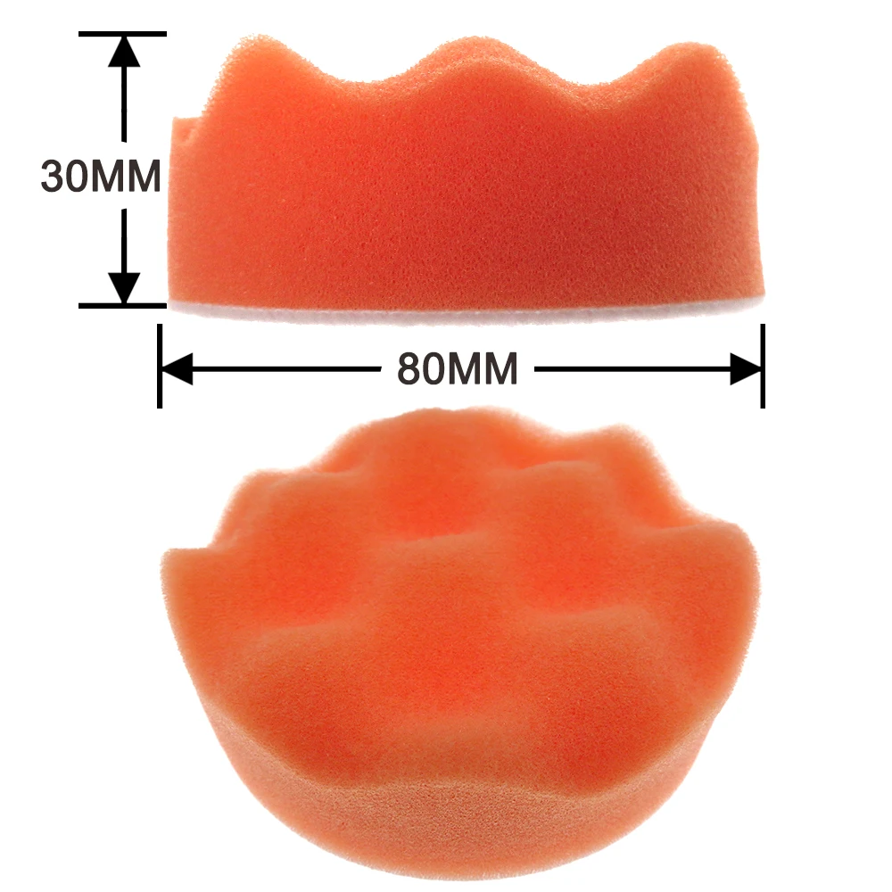 5 Chiếc 80 Mm Sóng Đệm Phồng Cam Bọt Biển Tự Động Đánh Bóng Bộ Cọ Rửa Miếng Lót Đa Năng Cho Xe Hơi Phòng Tắm Nhà Bếp