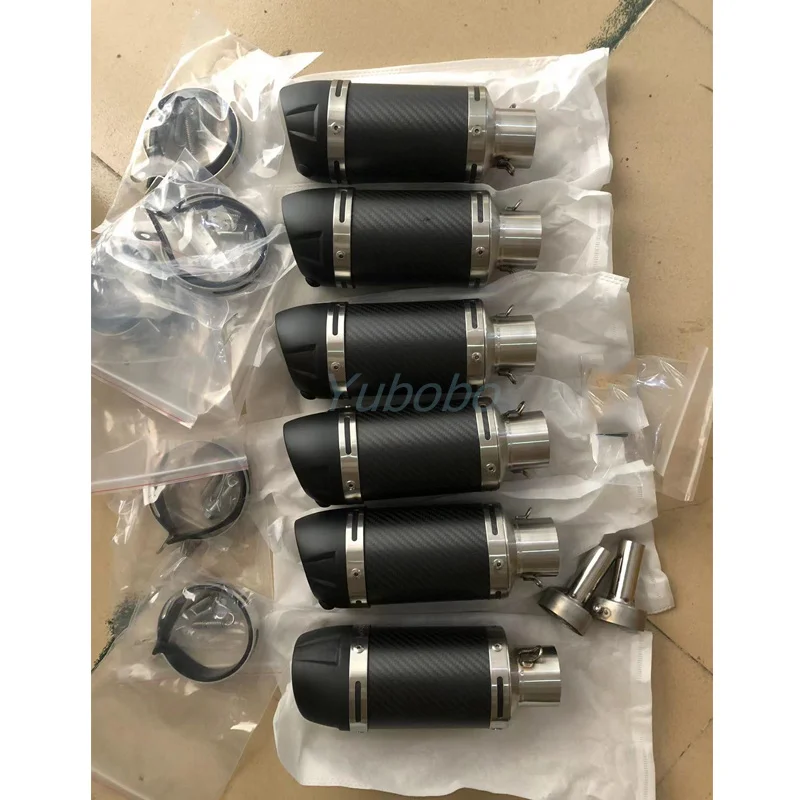 

Modify Universal Motorcycle Exhaust Pipe Carbon Fiber RC390 FZ1 MT07 MT09 Z1000 SV650 FZ6 S2 R25 R15 V3 Scooter Muffler Slip on