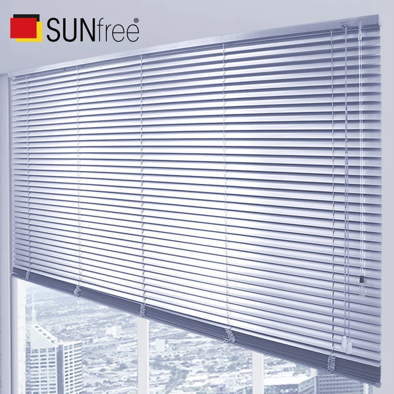 Sunfree C / S type slat Aluminum blinds Moisture proof waterproof  25mm Venetian blinds for office /bathroom