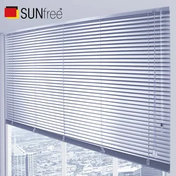 Sunfree C / S type slat Aluminum blinds Moisture proof waterproof  25mm Venetian blinds for office /bathroom