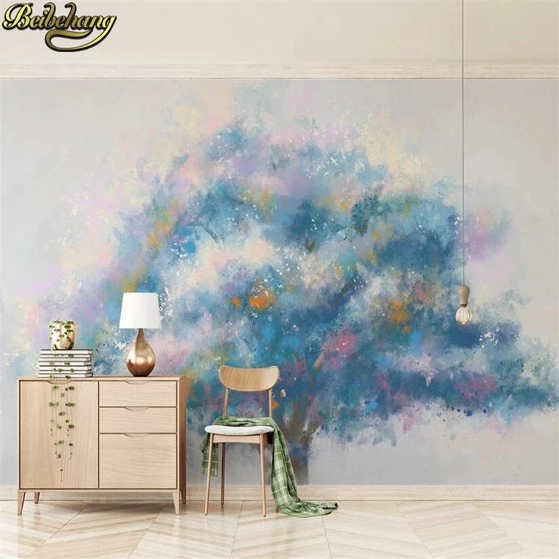 

beibehang custom photo wallpaper Color tree TV background papel de parede 3d Mural Wallpapers Living Room wall papers home decor
