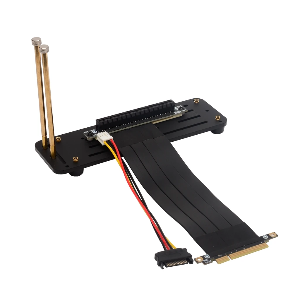 PCI-E X8 إلى X16 تمديد مهائي كابلات بطاقة الناهض ل GTX 1080 RTX3060 GPU الرسومات ETH التعدين موسع مع دعم اللوحة القاعدة