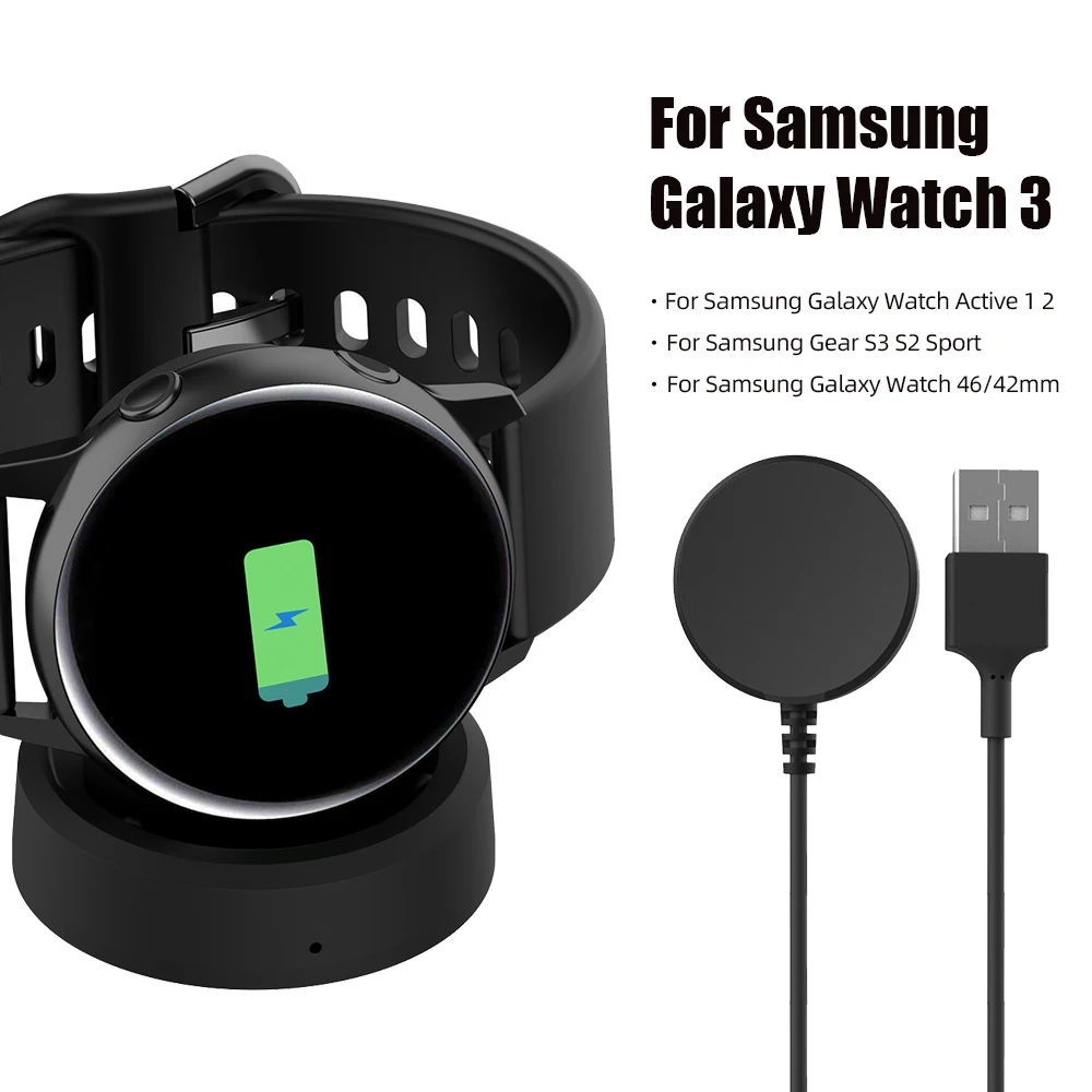 Base de carga rápida inalámbrica para Samsung Gear S3/S2, Samsung Galaxy Watch Active 1/2, Galaxy Watch 4 y 3