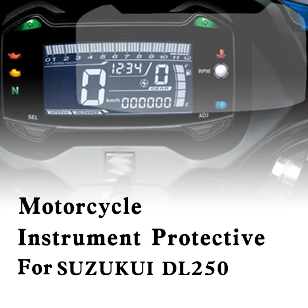 

For SUZUKUI DL250 GSX250 GSX 250 DL 250 Motorcycle Speedometer Scratch Cluster Screen Protection Film Protector