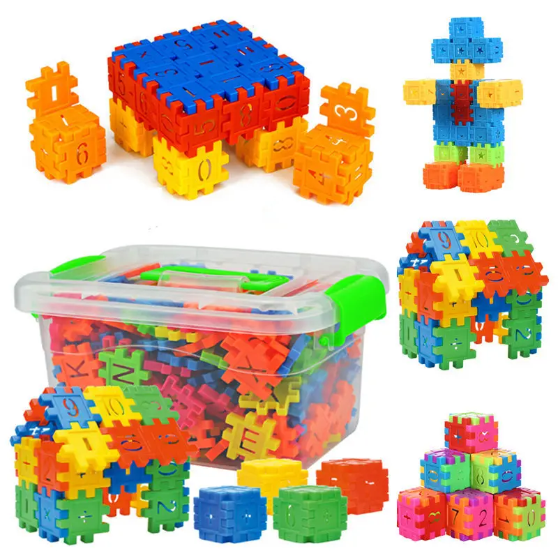 Décennie s de Construction en Forme de Cube de Lettres Numpopularité, Briques Créatives à Assembler Soi-Même avec Boîte de Rangement, Jouets d'Éducation Précoce pour Bébé et Enfant, 88 Pièces