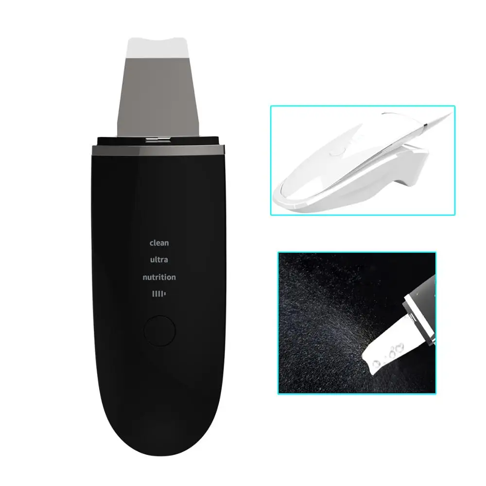 Wireless Charging Ultrasonic Skin Scrubber Deep Cleaning Machine Sonic Face Blackhead Removal Anti Wrinkles Spots Facial Lifting