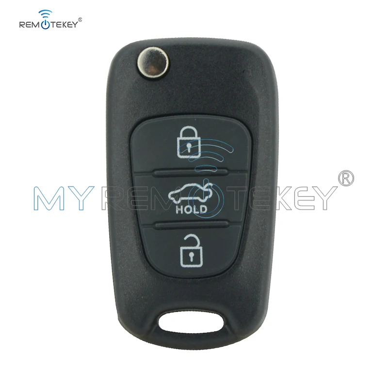 REMTEKEY Flip Key Shell 3 Button for Hyundai I20 I30 2008 2009 2010 2011 2012 Remote Key Case HYN14R/TOY49  Blade