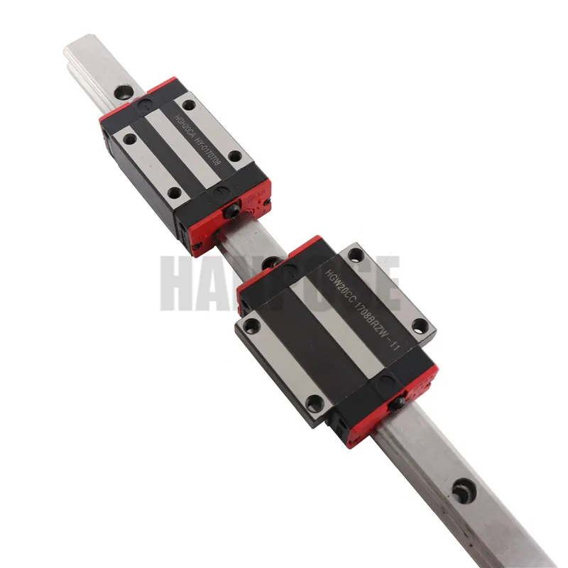 2PCS HGH15 guide with 4 pcs of linear block HGH15CA  New HIWIN linear guide rail carriage HGH15 CNC parts