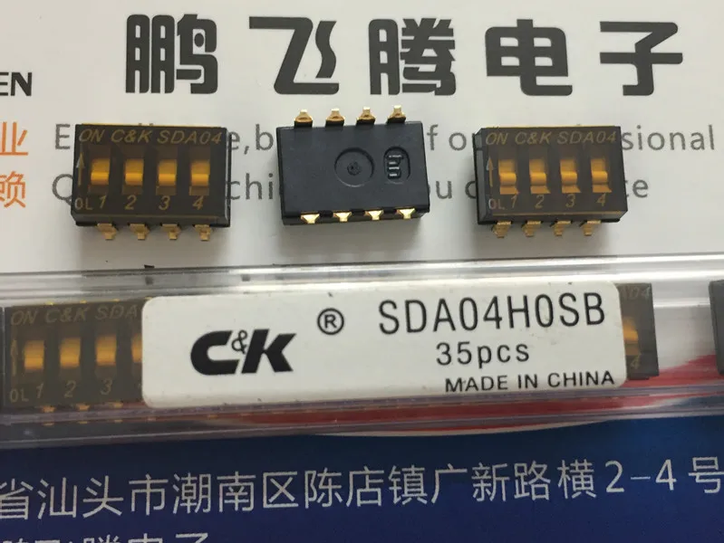 Patch dial switch 4 bits flat dial code 2.54 pitch, 1 pièce, importé des états-unis