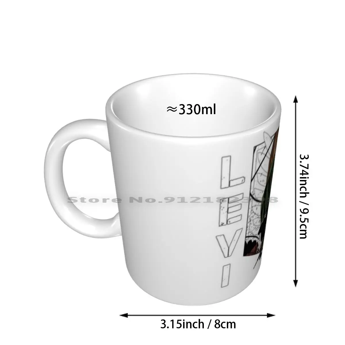 Levi Ceramic Mugs Coffee Cups Milk Tea Mug Anime Manga Japan Sweet Top Trend New Kawaii Death Note Geek Nerd Weeb Fan Tsundere