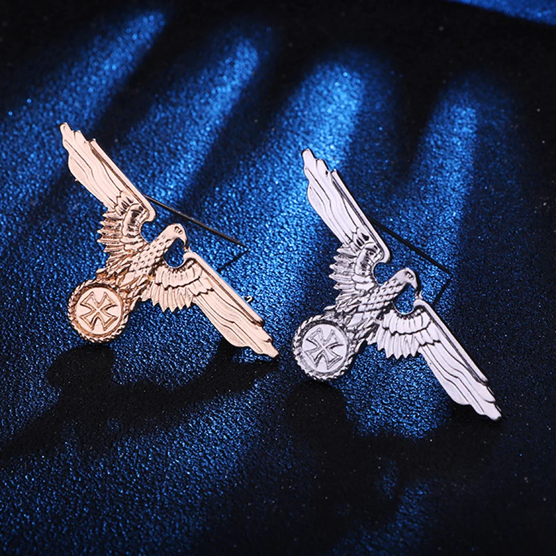 

1PC Third Reich Period German Veteran Association Logo Pin Cap Eagle Military Cross Pin Cap Retro Badge Cockade Brooches