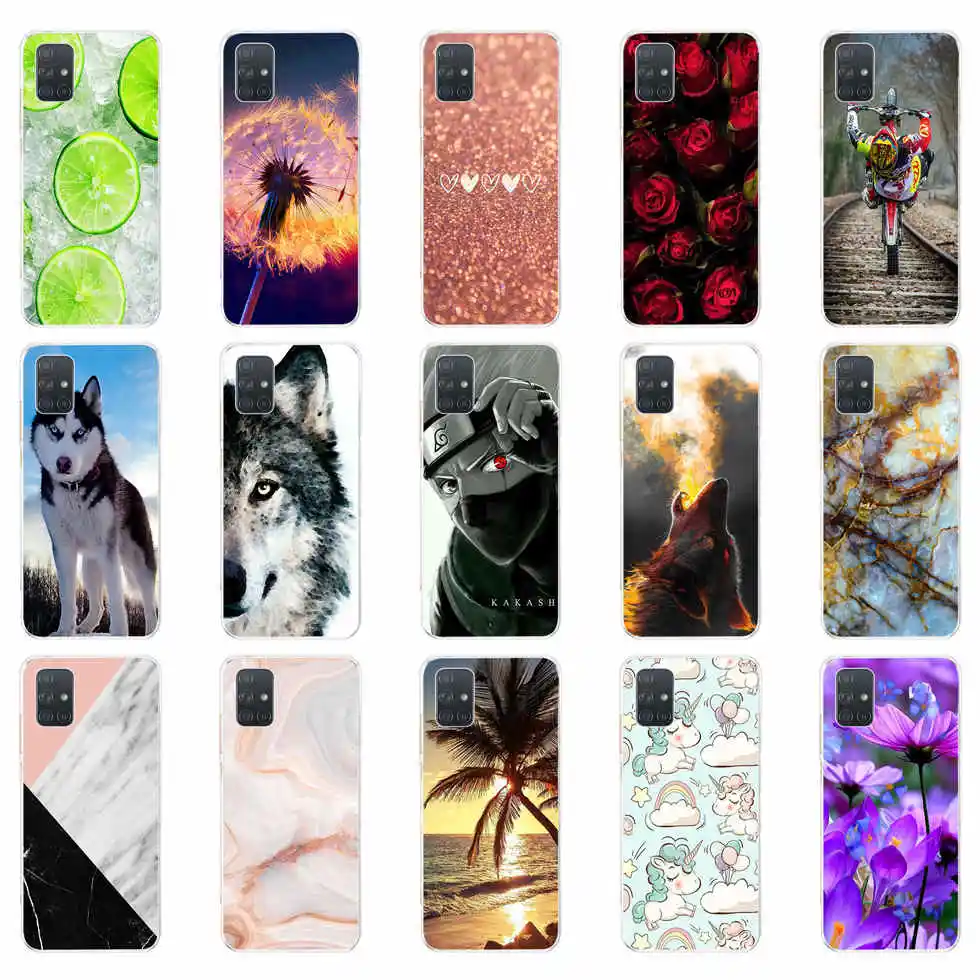 Case For Samsung Galaxy A71 Case Silicone Soft PTU Back Cover For Samsung Galaxy A71 A7 1 A 71 A715F Phone Case bag Funda Capa