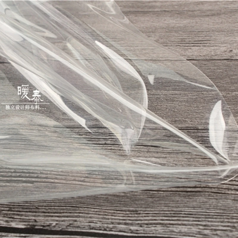 0.1mm Transparent TPU Fabric Ultrathin Waterproof DIY Crystal Bag Decor Plastic Raincoat Coat Clothes Designer Fabric