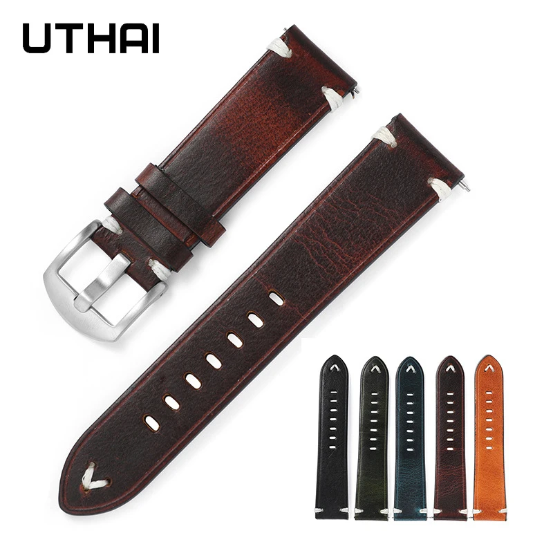 UTHAI Z74 Leather Strap 22mm Strap Watch Accessories High Quality Strap For Samsung/Huawei Watchband