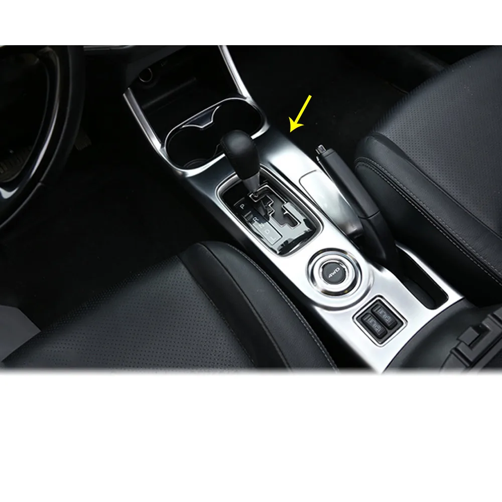 Car Stick ABS Middle Front Shift Stall Paddle Cup Lamp Frame Trim Molding For Mitsubishi Outlander 2016 2017 2018 2019 2020 2021