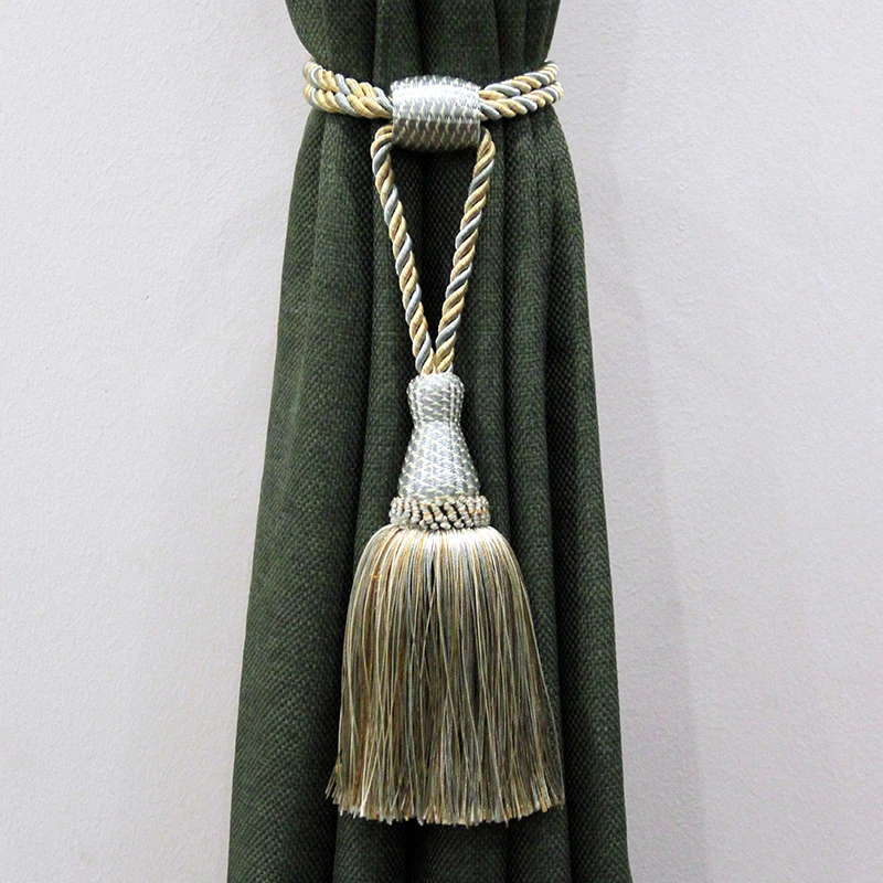 1Pc Tassel Curtain Tieback Home Decoration Gold Curtain Holder Hold Back Hanging Ball Tassels for Living room Accessories