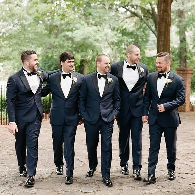 Fashion Beach Men Wedding Suits Two Button Peaked Lapel Groom Tuxedo Wedding Groomsmen Best Men Prom Custom Made Blazer