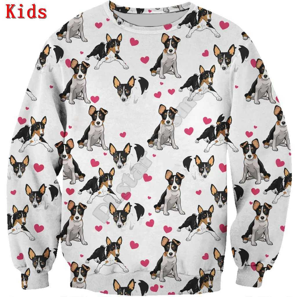 

Love Cute Rat Terrier 3d printed Hoodies Pullover Boy For Girl Long Sleeve Shirts Kids Funny Animal Sweatshirt 06