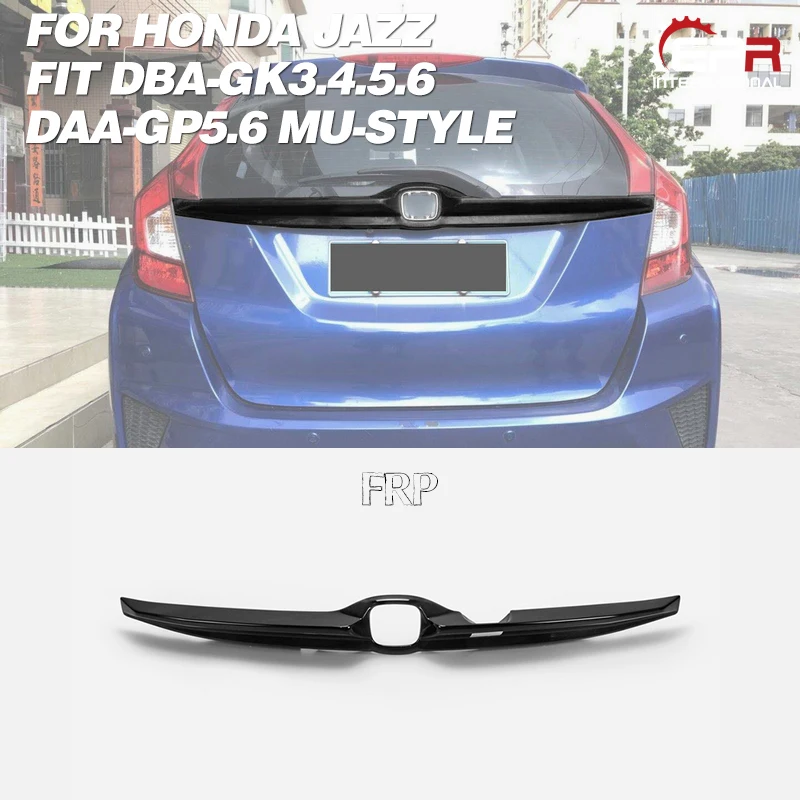 

Car Accessories For Honda Jazz Fit 14-17 DBA-GK3.4.5.6 DAA-GP5.6 MU-Style PU Tailgate Garnish Plastic Rear Splitter Lip Trim