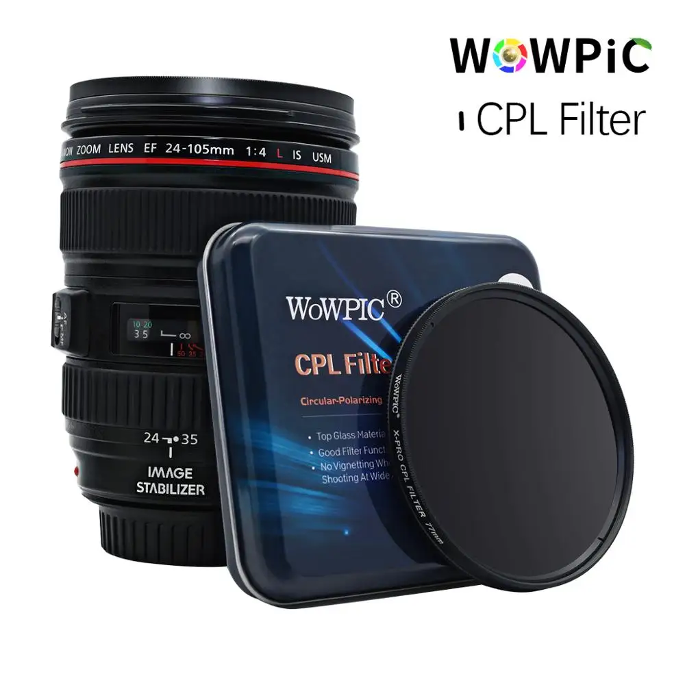 WOWPIC 55 مللي متر X-PRO CPL تصفية PL-CIR الاستقطاب متعددة طلاء تصفية ل DLSR 55 مللي متر عدسة ل نيكون كانون بنتاكس سوني DSLR كاميرا