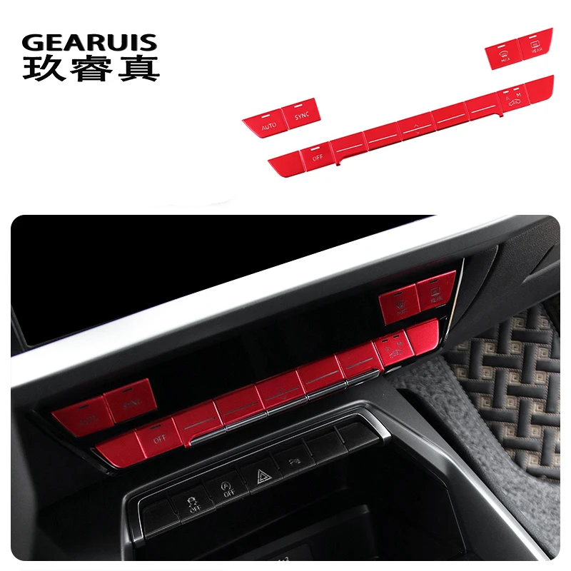 Auto Console Air Conditioning Button Decoration Cover Trim For Audi A3 A3L 2021 Air Vent Button Sticker Car Interior Accessories