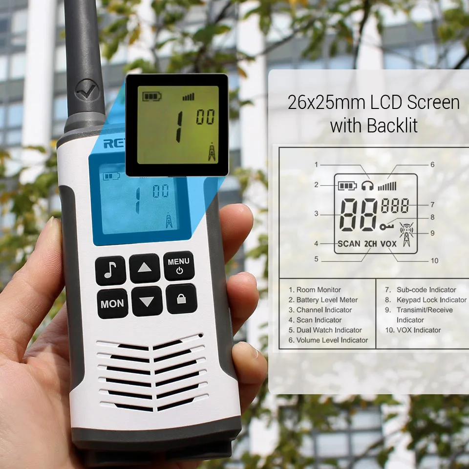 Retevis RT45P IP67 Wasserdichtes Walkie-Talkie 2 Stück Wiederaufladbares Zwei-Wege-Funkgerät PMR446 Lizenzfreies Typ-C für Camping und Wandern – Detail 19