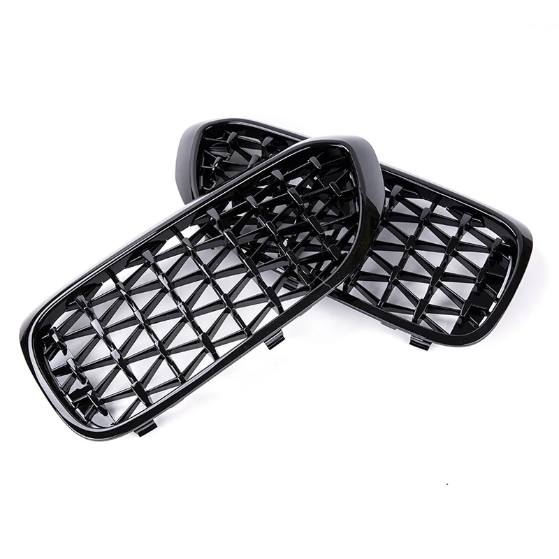 

A Pair Front Bumper Kidney Grille Grill Diamond Grills Meteor Style For BMW 5 Series G30 G31 G38 2017-2020 Car Accessories