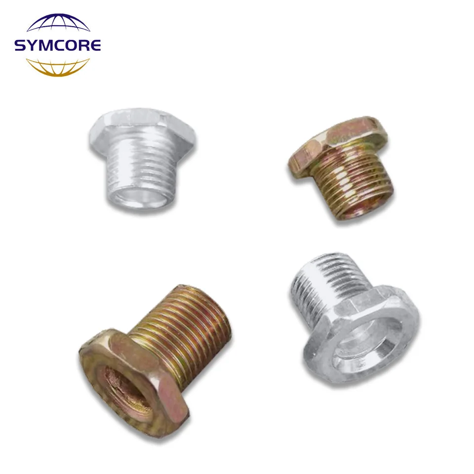 5pcs M10 White Zinc Plated Color Zinc Hexagonal Hollow Tooth Tube Hollow Full Tooth Joint Nut Track Fitting Connect Head Screｗ