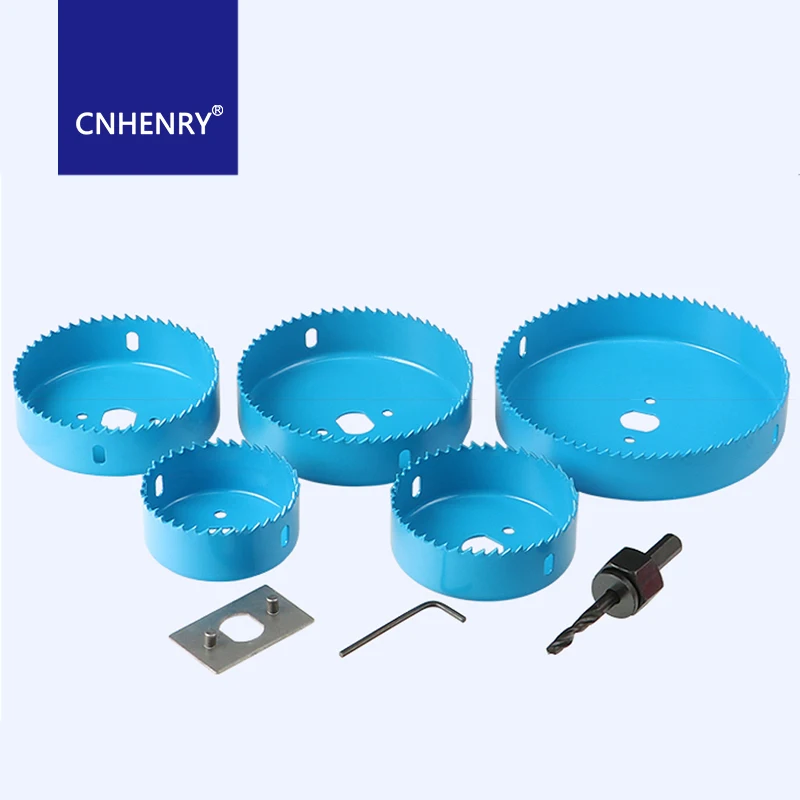 Kit di punte da trapano per sega a tazza Set da taglio Utensile da perforazione Taglierina per legno e metallo 19mm-127mm Mandrini per la lavorazione del legno Seghe Punte da trapano per legno PVC
