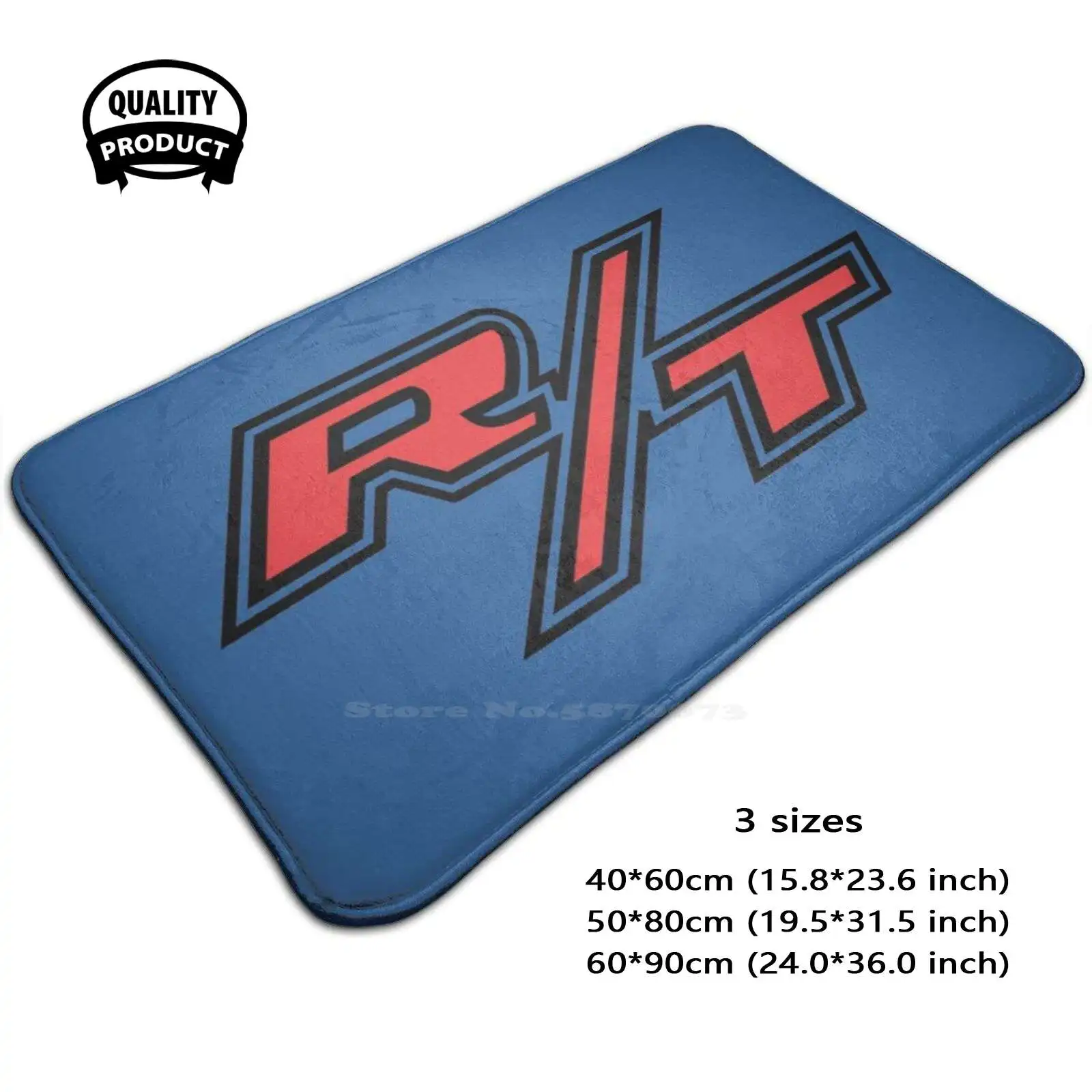 Rt Soft Cushion Home Carpet Door Mat Car Rug Mopar Plymouth Chrysler Car Automobile Classic Vintage Retro Muscle Hot Rod Road