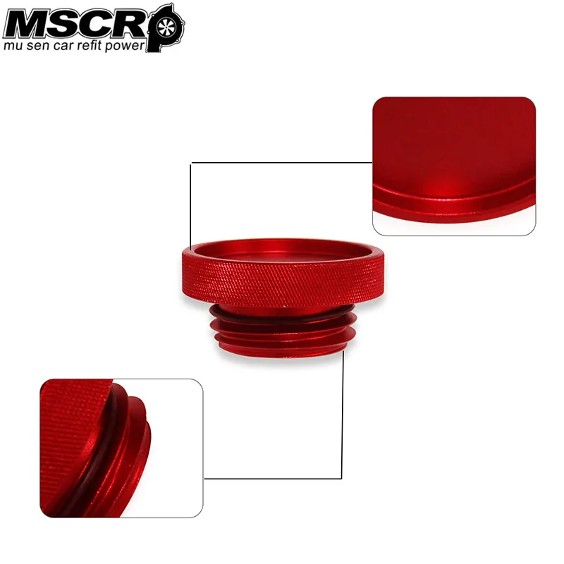 Oil Fill Cap Oil Cap Round Style for WRX STI and FRS BRZ Red/Black