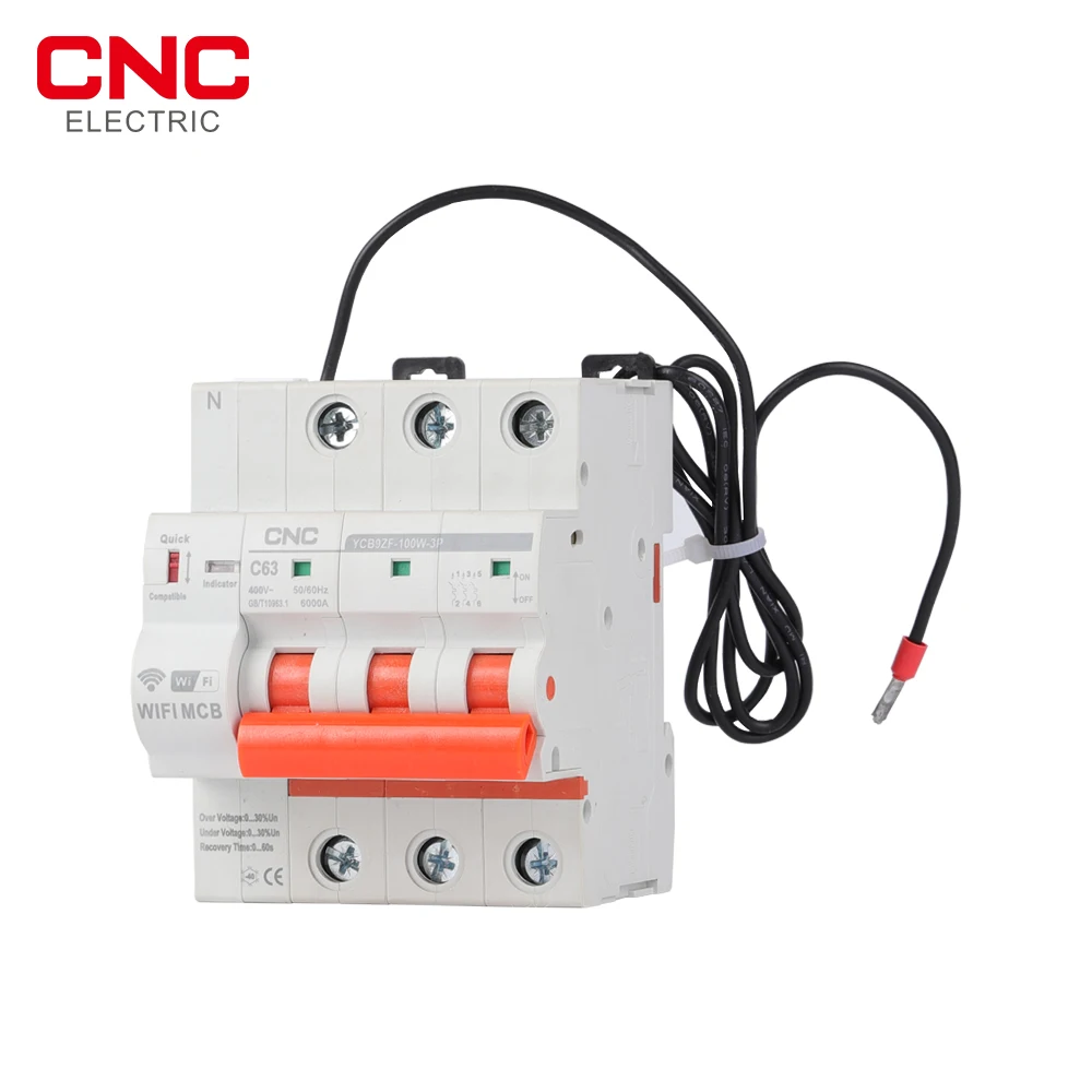 CNC Din Rail Tuya WIFI Circuit Breaker Timer Remote Control APP Smart Automatic Intelligent Interruptor WIFI Switch MCB