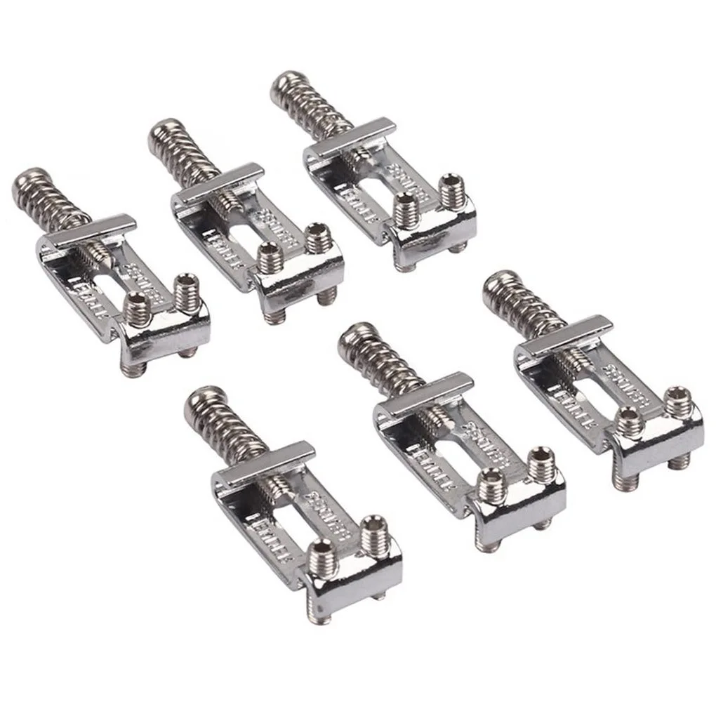 6Pcs Roller Tremolo Bridge Saddles System Replacement for Strat Stratocaster Tele Telecaster Electric Guitar for Fender