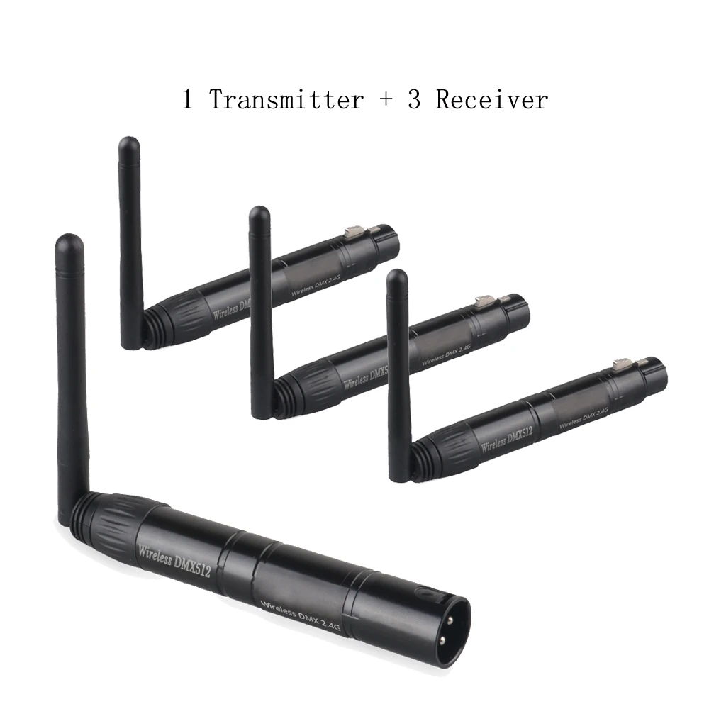 Transmetteur émetteur sans fil DMX512, 2.4G ISM Dif Distance de Communication 300m pour lumières de scène, Par DJ et Bar Disco