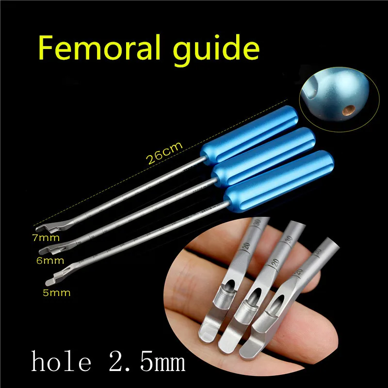 

Orthopedic instrument Sport Medical cruciate ligament repair femoral pin guguide tool femur head sighter cannulated drill guider