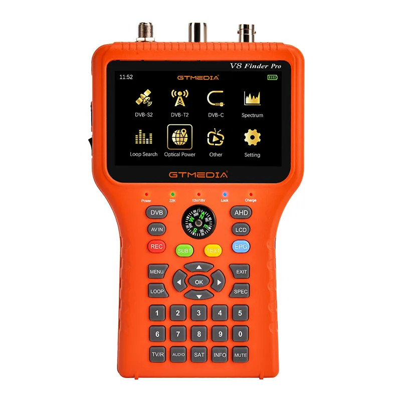 GTMEDIA V8 Finder Pro/Meter Satellite Signal Finder DVB-S2X/S2/S/T2/T/C/ATSC-C H.265 Automatically Adjust the Angle Find Singal