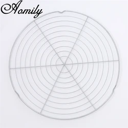 Amoliy 32.4cm Nonstick Cake Cooling Rack Round Cooling Grid Cookies Biscuits Bread Tray Stainless Steel Wire Tray Baking Tools