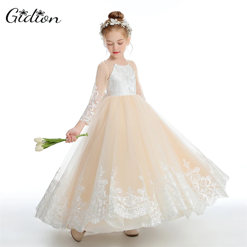 Princess Flower Girl Dress For Children Festivity Celebration Wedding Birthday Evening Party Ball Gown Graduation Prom Banquet