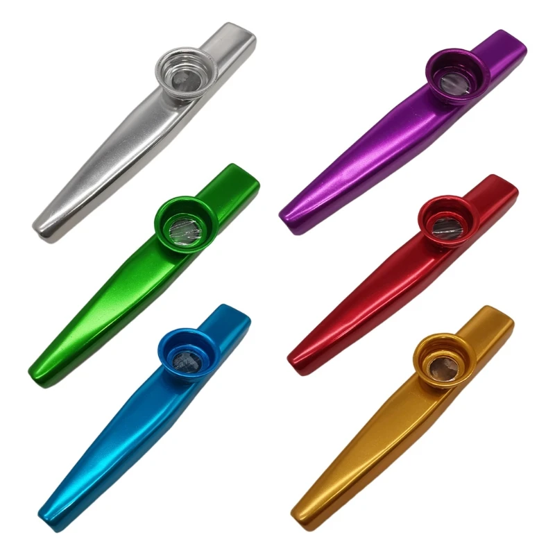 Multicolor Metal Kazoos Musical Instruments Flutes With Kazoo Flute Diaphragms Good Companion for Guitar,Ukulele, Violi amateur