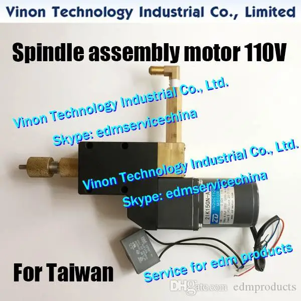 Spindle Assembly Set 40x50mm included 110V/24V/220V motor for Taiwan Driller EDM Machine HOSEN,RIDONG,CHMER. ROTATING HEAD DRILL