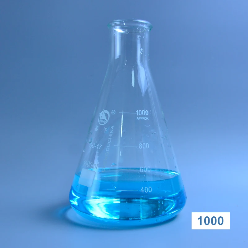 1 PC Conical Glass Flask High Borosilicate Glass Erlenmeyer flask triangular Bottle Lab or Kitchen tools 50 ML To1000ML