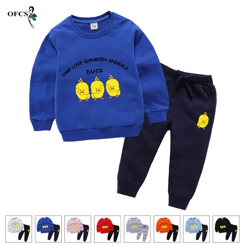 

Best Children Clothing Sets Autumn Baby Girls Boys Full Hooded Casual Tracksuit Tops+Sports Pants Cotton Fashion Suits 2-12Years